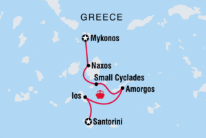 Nearest island to mykonos