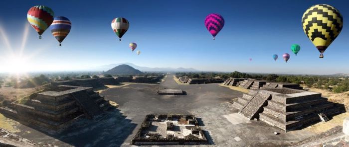 Hot air balloon ride mexico city