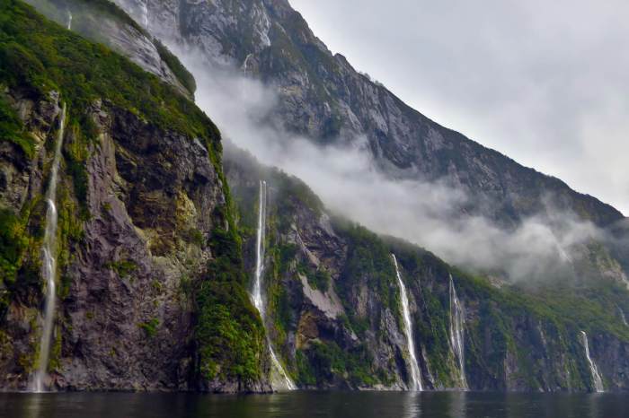 Milford sound waterfalls